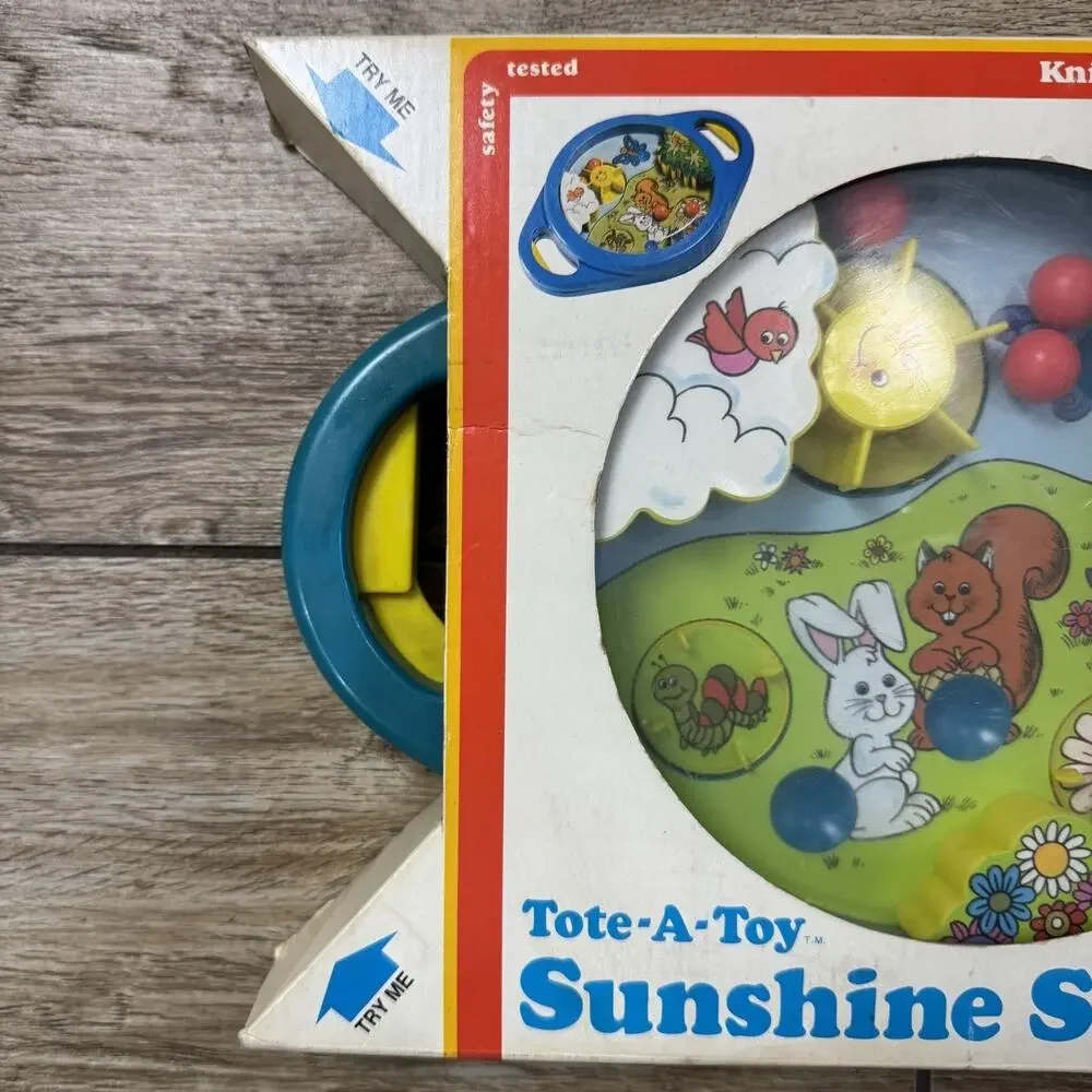 Vintage 1979 Knickerbocker Preschool Sunshine Spinball Tote-A-Toy Game
